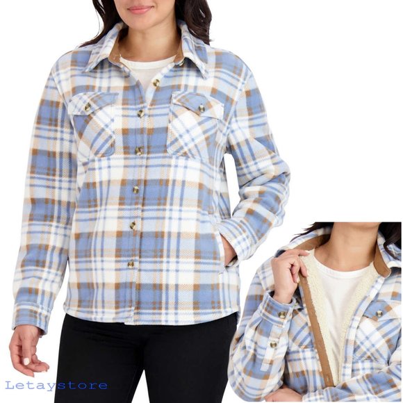 Sage Jackets & Coats Nwt Sage Collective Ladies Plush Lined Button